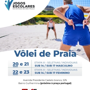 Praia Grande se torna a capital do vôlei de praia escolar paulista